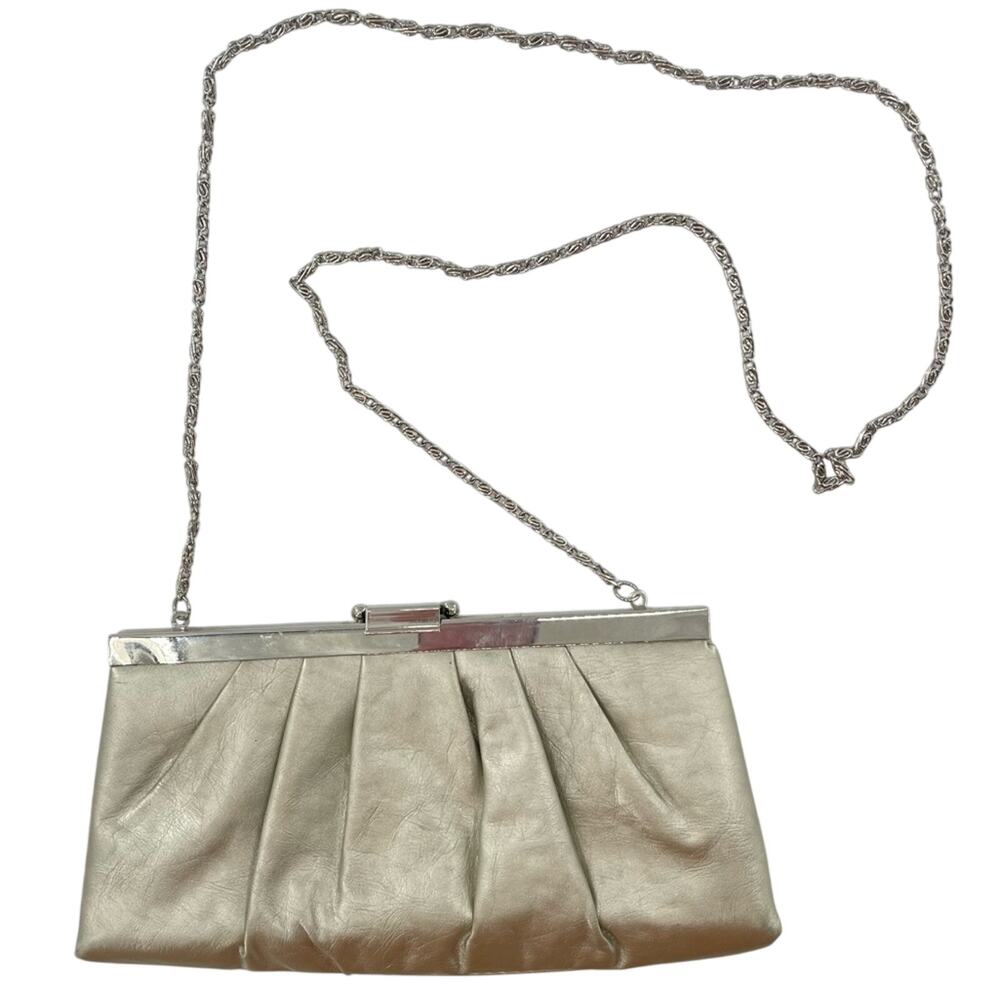 Gunne Sax Old Money Silver Vintage Clutch Chain Link Retro Purse